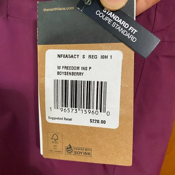 NWT Women’s The North Face Boysenberry Freedom Insulated Pant XS TP - Picture 4 of 12